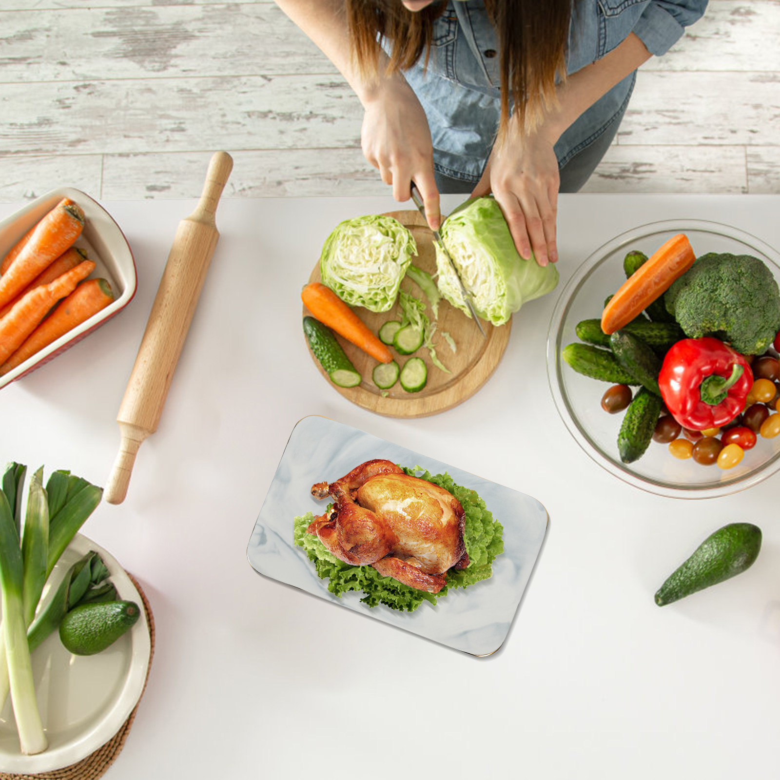 Marble Serving Board - Marble Tray Elegant Marble Cutting Board