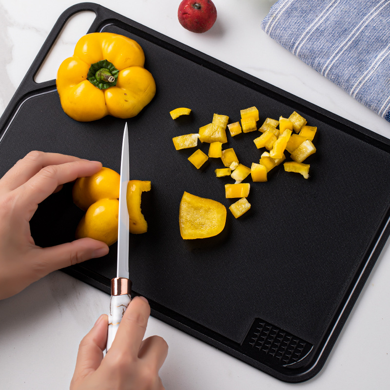 Marble Serving Board - 1pc Cutting Board with Garlic Press