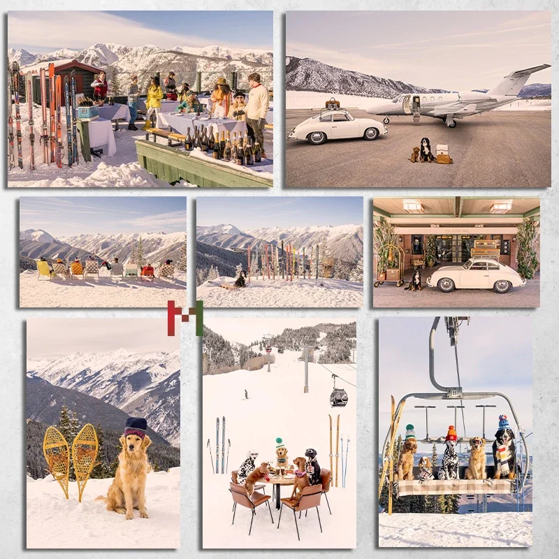 Luxury Lifestyle Resorts - Aspen Ski Resort Skiing Winter Poster