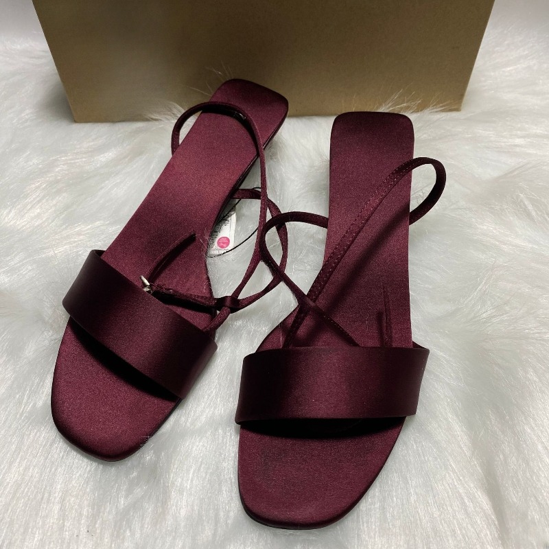 Luxury Lifestyle Store - Luxury Satin Ankle Strap Low Heels