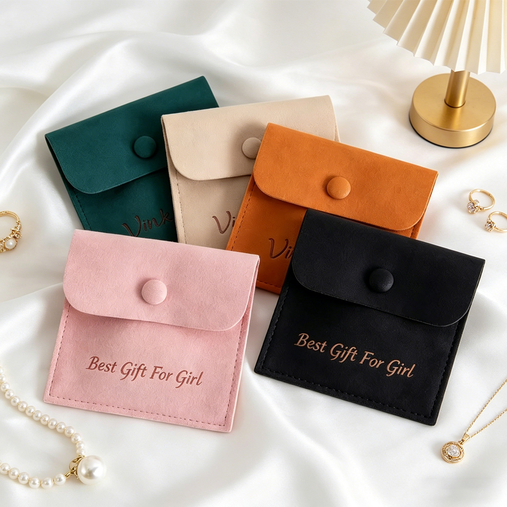 Velvet Jewelry Box - 100Pcs Custom Jewelry Gift Bag Microfiber