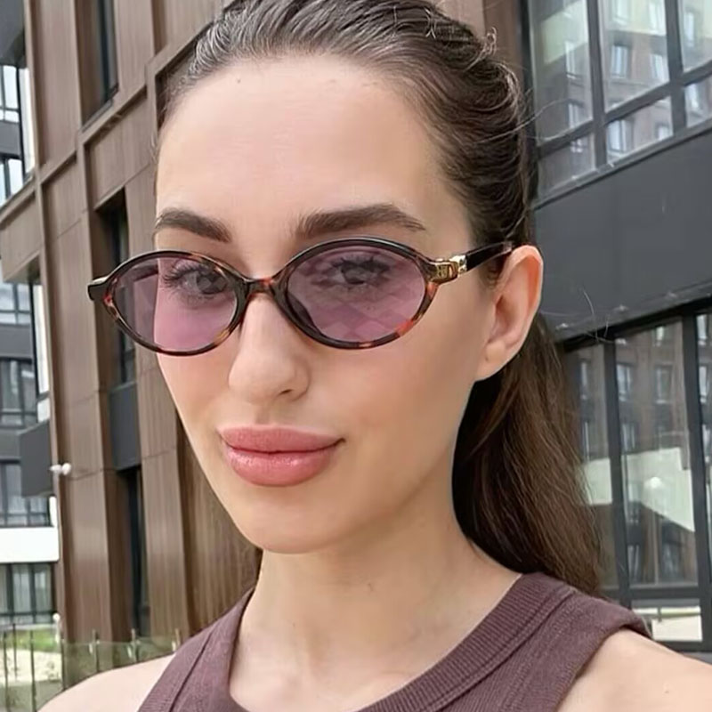 Luxury Lifestyle Store - Fashion Oval Simple Sunglasses Women Retro