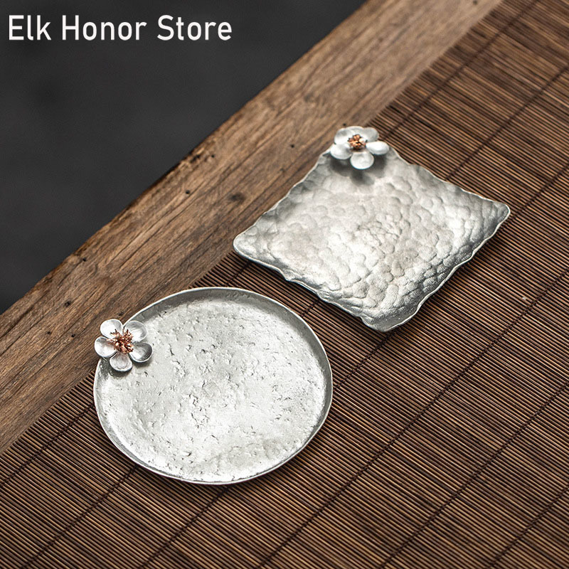 Bamboo Cutlery Set - Plum Blossom Tin Cup Pad Tea