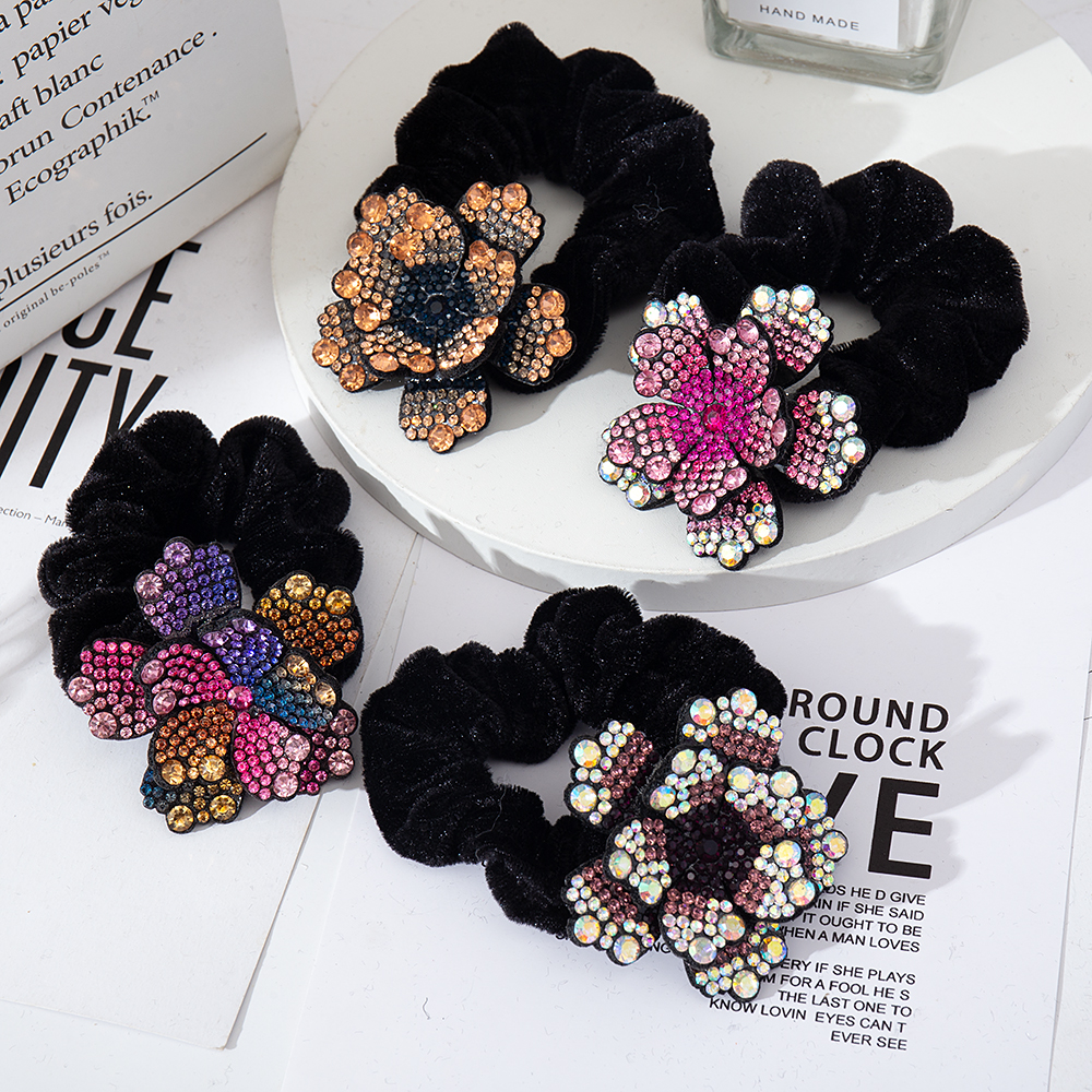 Women Rhinestone Scrunchies Ve - مراجعة Velvet Jewelry Box وسعره