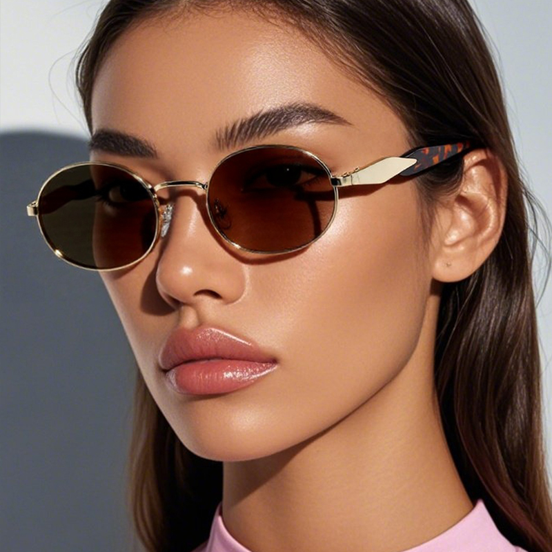 Female Small Oval Metal Sungla - مراجعة Luxury Lifestyle Store وسعره