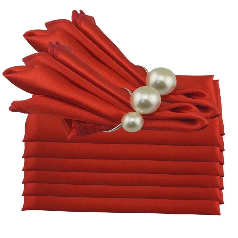 50pcs Satin Napkins For Weddin - مراجعة Linen Napkin Set وسعره