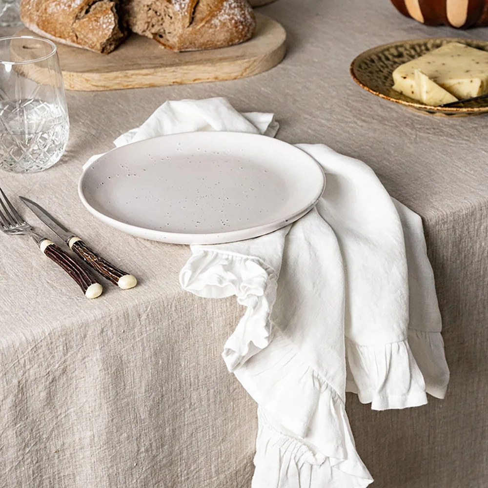 6pcs 35x50cm Soft Handmade Clo - مراجعة Linen Napkin Set وسعره