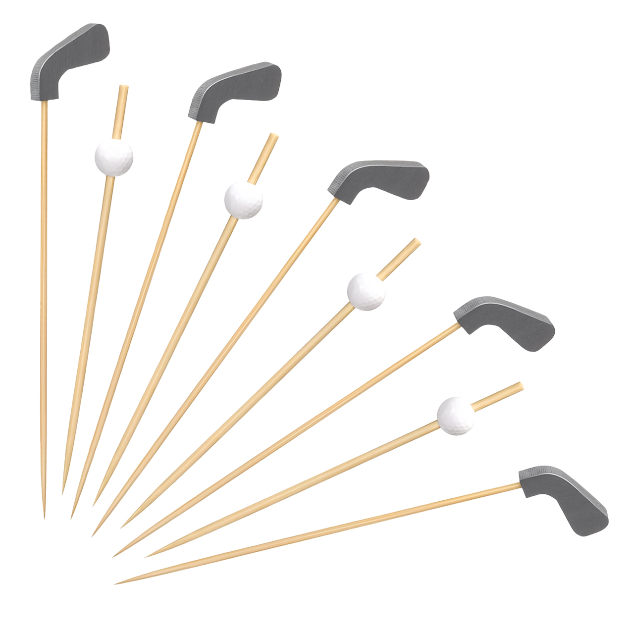 100 Pieces x 120mm Golf Club C - مراجعة Bamboo Cutlery Set وسعره