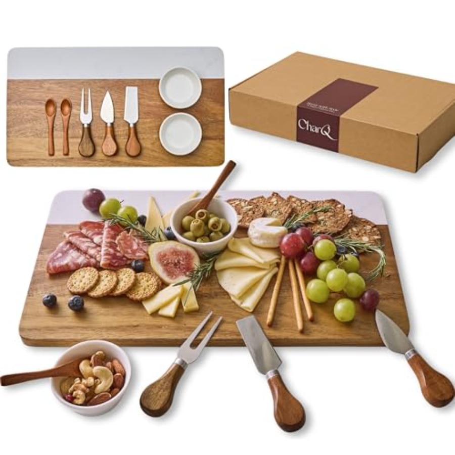 Charcuterie Board Gift Set Mar - مراجعة Marble Serving Board وسعره