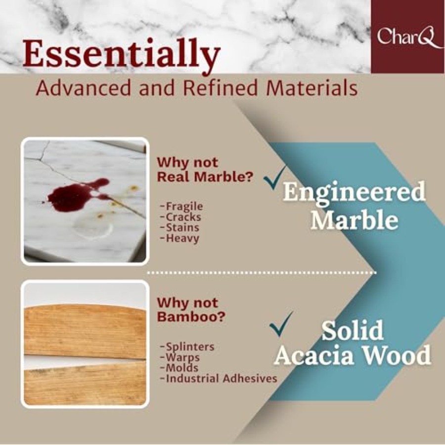 Charcuterie Board Gift Set Mar - مراجعة Marble Serving Board وسعره