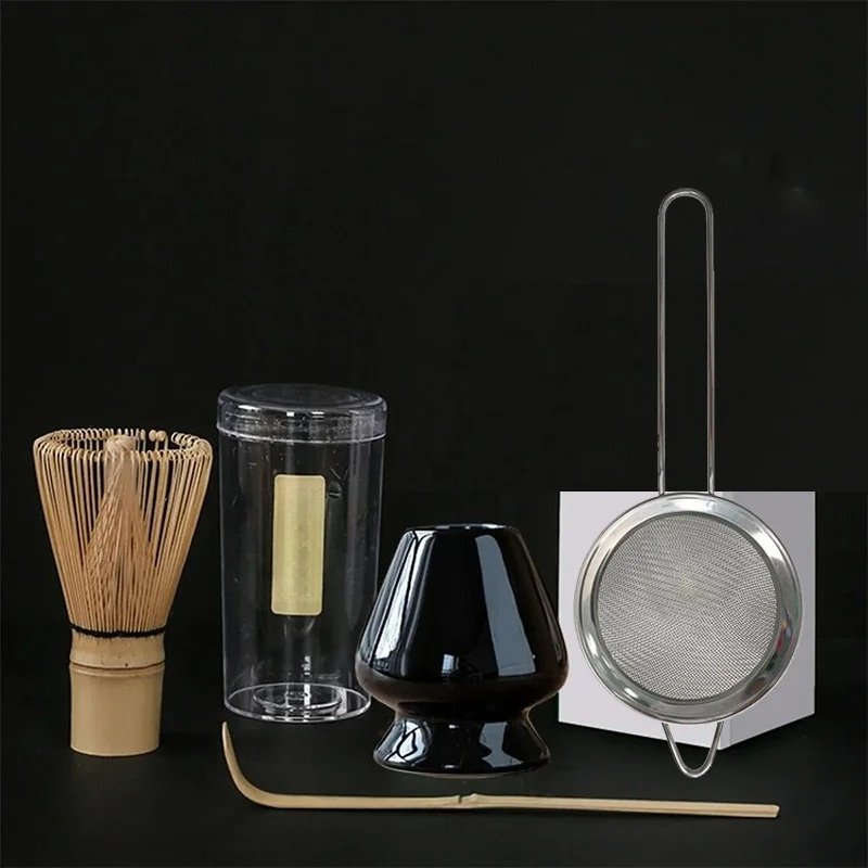 4PCS/set Japanese Matcha Set S - مراجعة Bamboo Cutlery Set وسعره