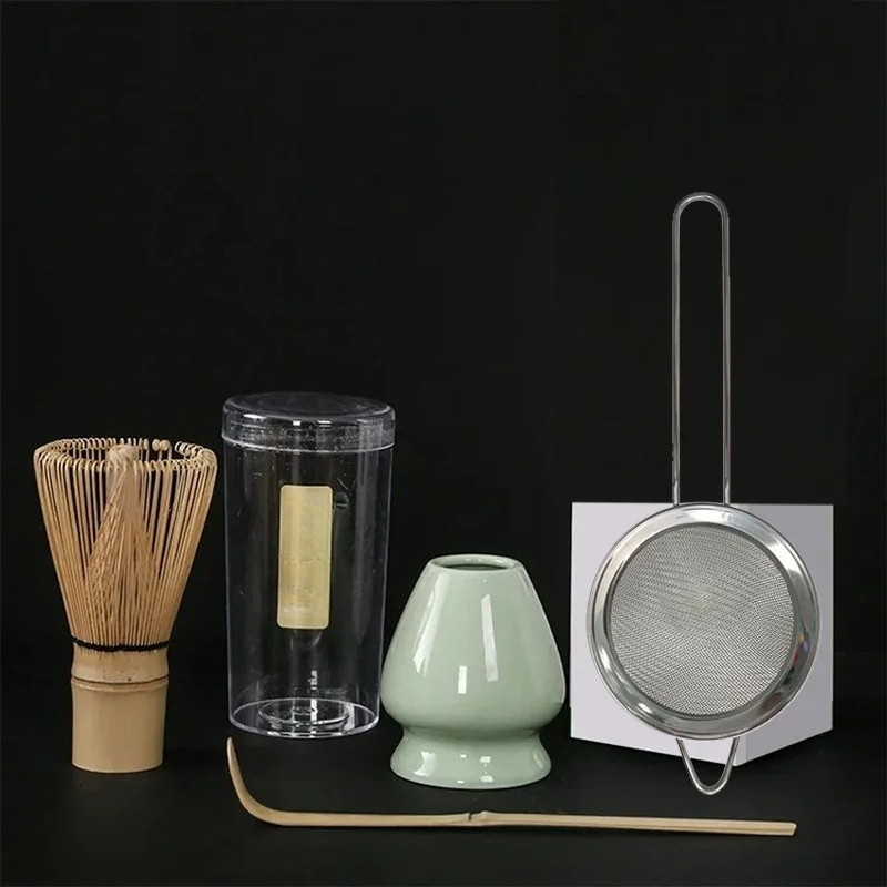 4PCS/set Japanese Matcha Set S - مراجعة Bamboo Cutlery Set وسعره