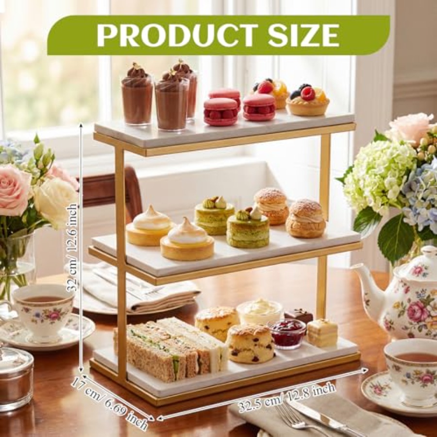 3 Tier Marble Charcuterie Boar - مراجعة Marble Serving Board وسعره