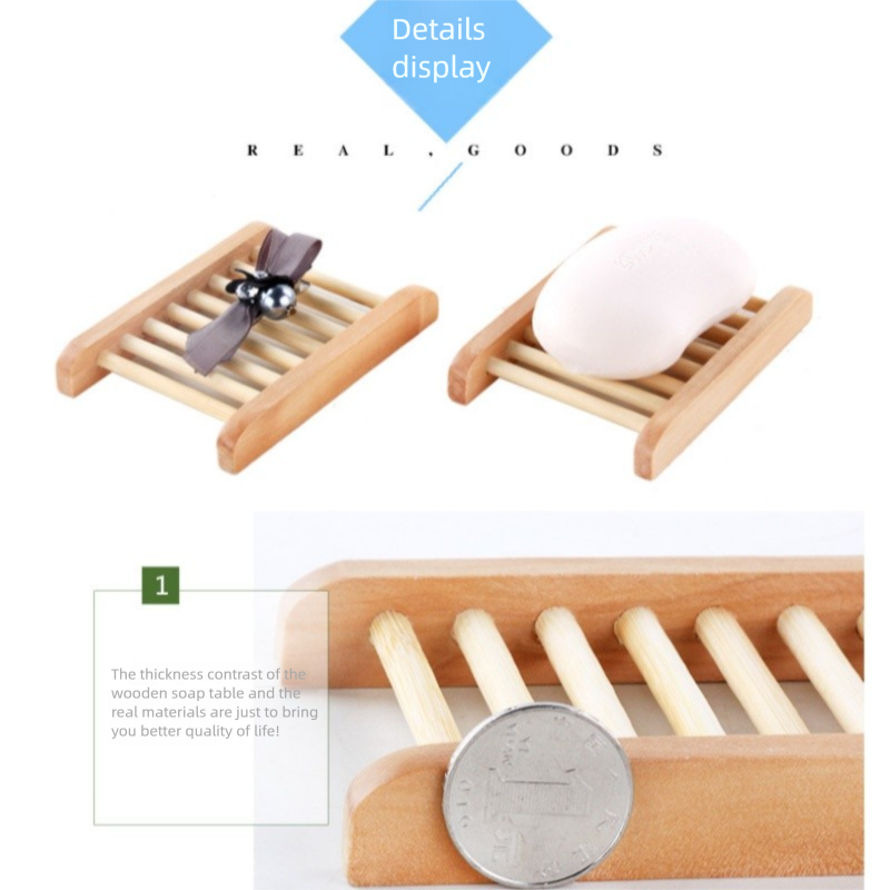 1 Pc Bamboo Wood Soap Dish Bat - مراجعة Bamboo Cutlery Set وسعره