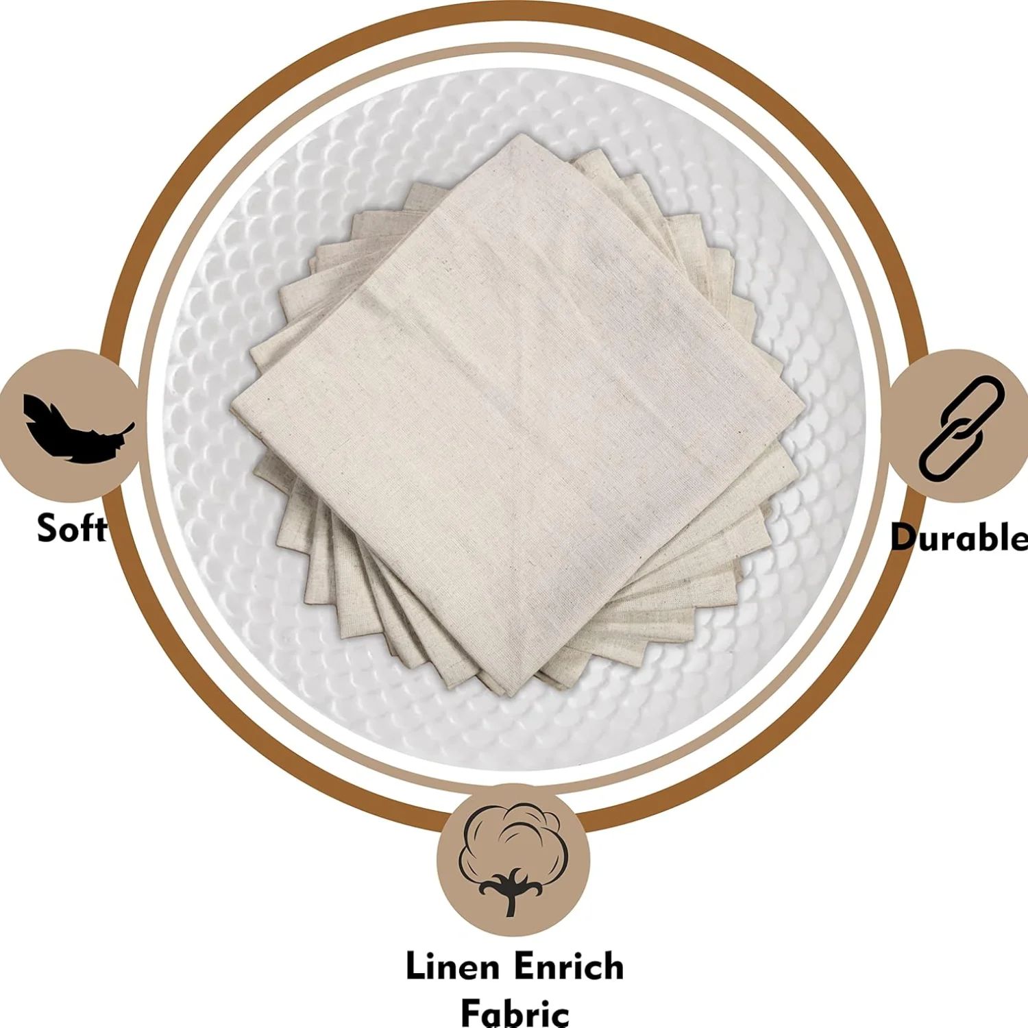 6 Pieces 100% Linen Dinner Nap - مراجعة Linen Napkin Set وسعره