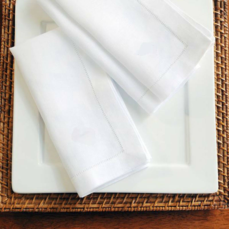 6 Pieces White Hemstitch Napki - مراجعة Linen Napkin Set وسعره