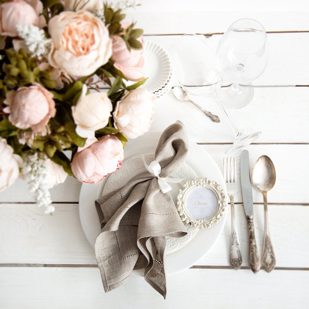 6 Pieces White Hemstitch Napki - مراجعة Linen Napkin Set وسعره