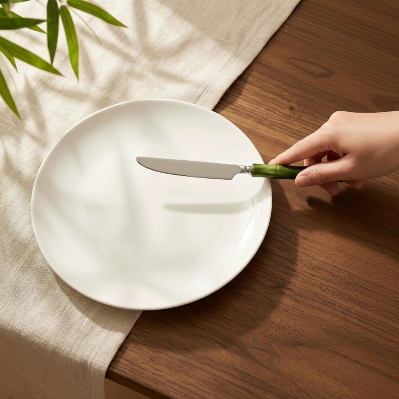 Practical Bamboo Handle Cutler - مراجعة Bamboo Cutlery Set وسعره