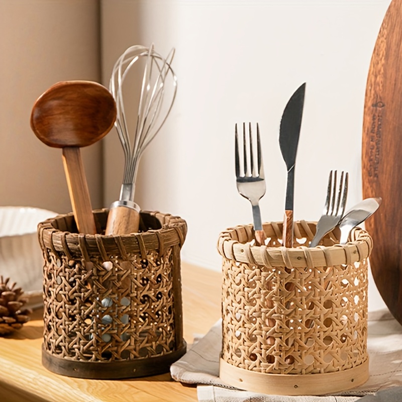 1pc Cutlery Stand - Multifunct - مراجعة Bamboo Cutlery Set وسعره