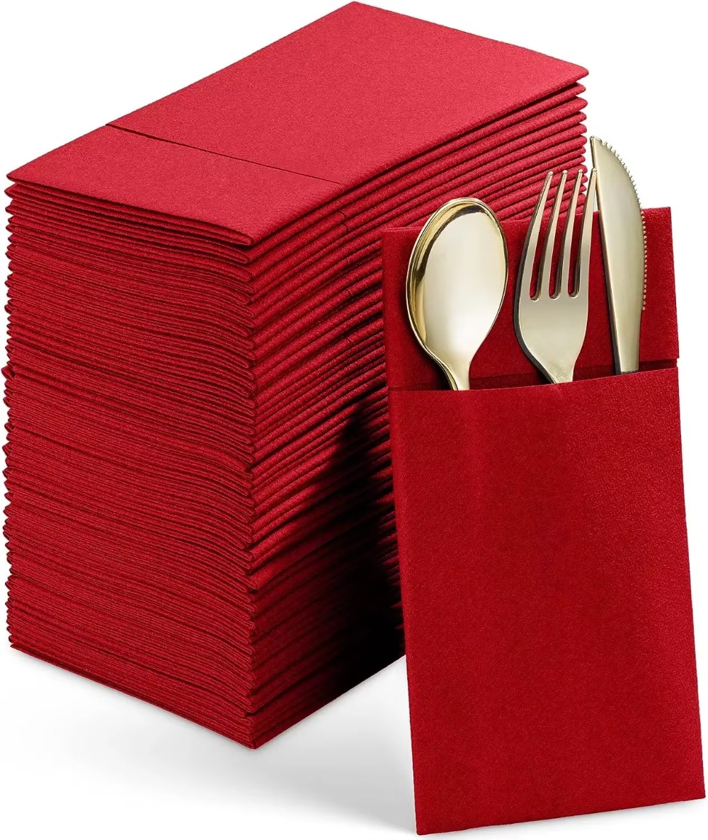 50 PCS Disposable Linen-Feel D - مراجعة Linen Napkin Set وسعره