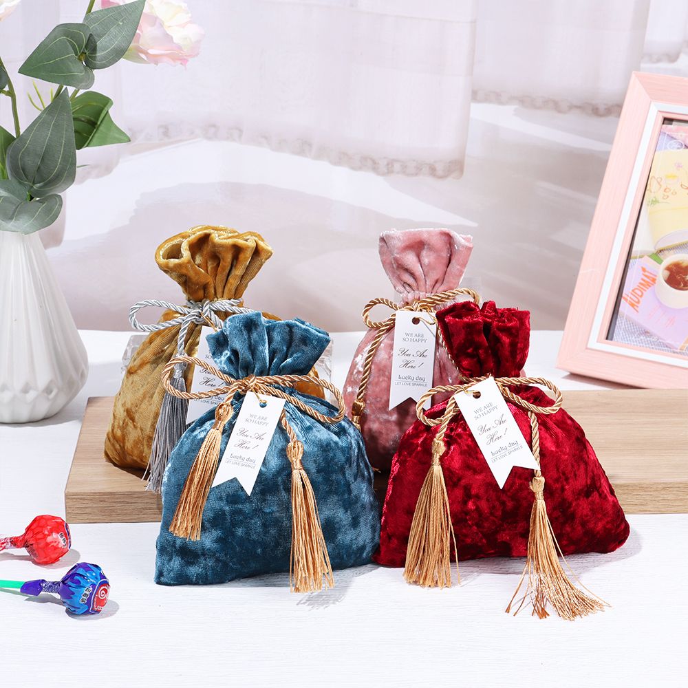 Velvet Cloth Drawstring Tassel - مراجعة Velvet Jewelry Box وسعره