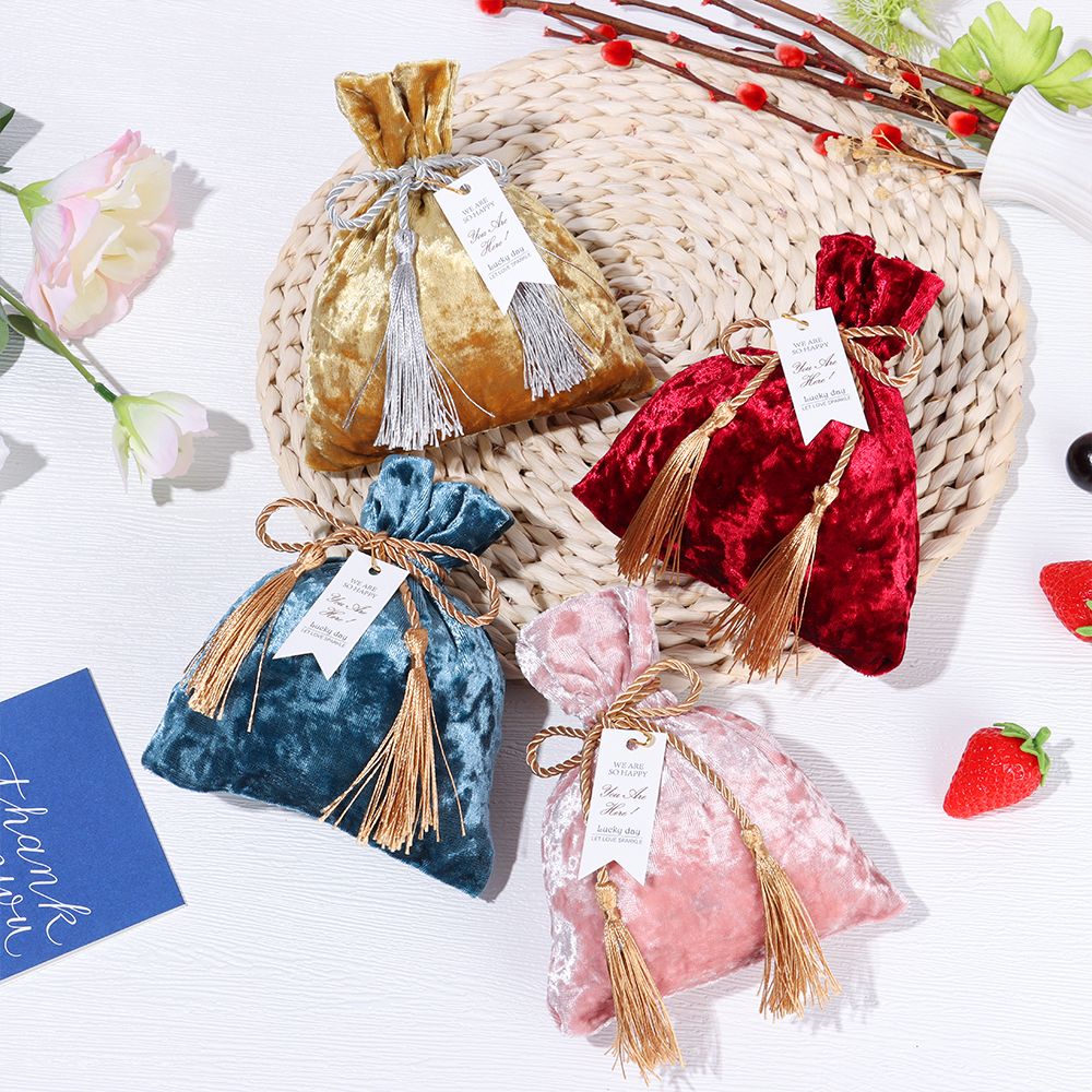 Velvet Cloth Drawstring Tassel - مراجعة Velvet Jewelry Box وسعره