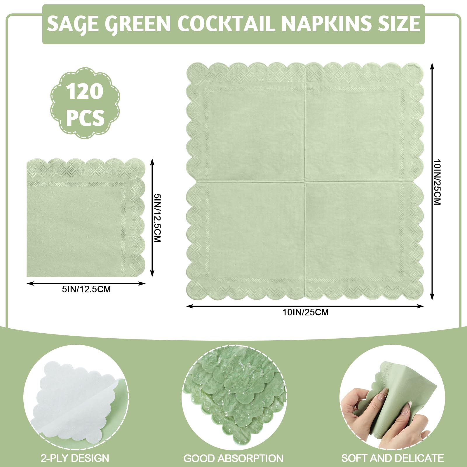 50Pcs Cocktail Napkin 2-Ply De - مراجعة Linen Napkin Set وسعره