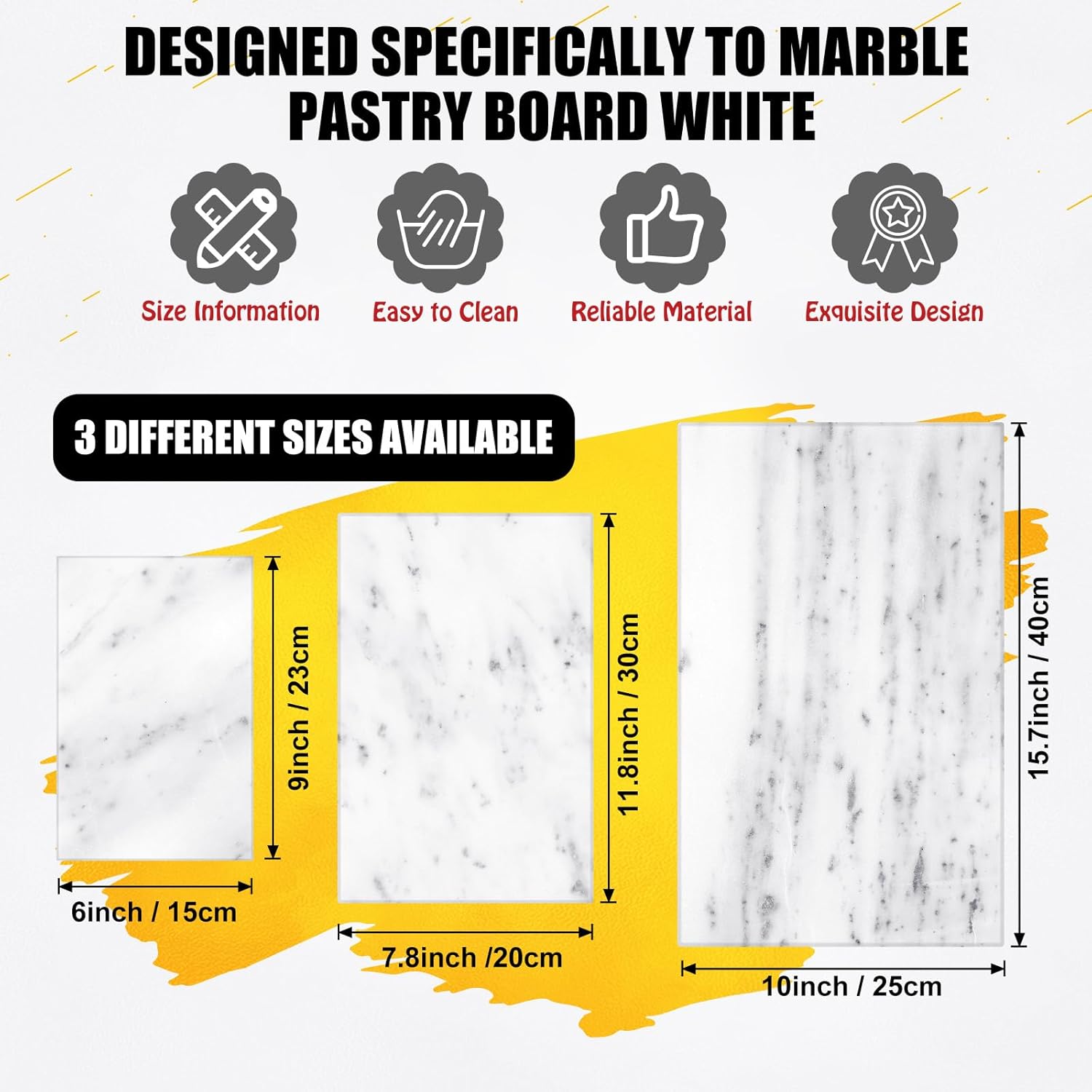 3 Pcs Marble Cutting Board for - مراجعة Marble Serving Board وسعره