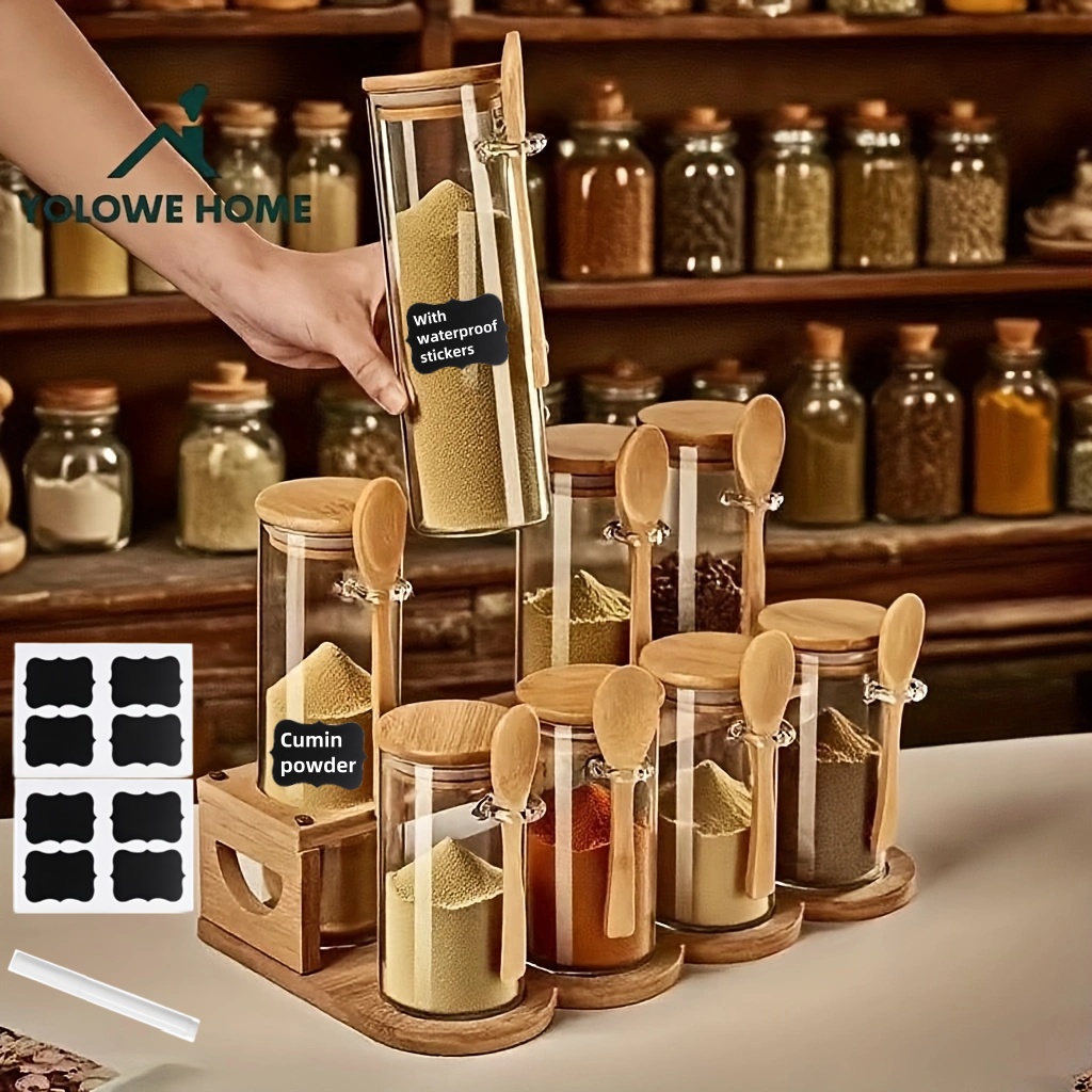 8-Piece Glass Storage Containe - مراجعة Bamboo Cutlery Set وسعره