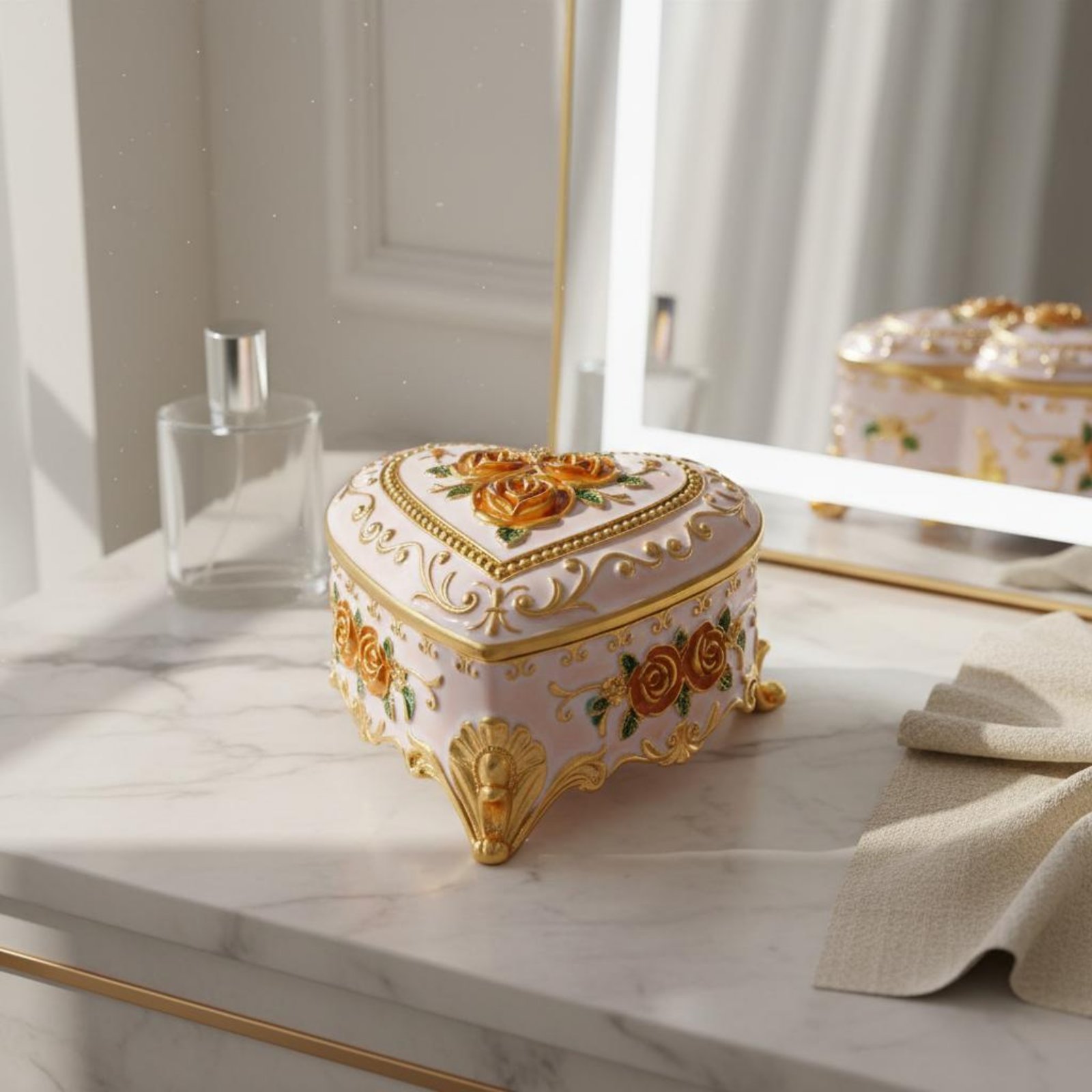 Floral Pattern Jewelry Box Ena - مراجعة Velvet Jewelry Box وسعره