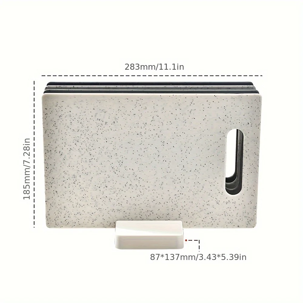 4Pcs Double-Sided Square Chopp - مراجعة Marble Serving Board وسعره