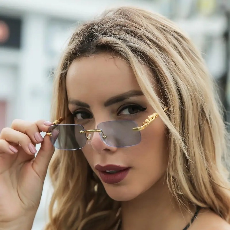 Rimless Square Sunglasses Wome - مراجعة Luxury Lifestyle Store وسعره