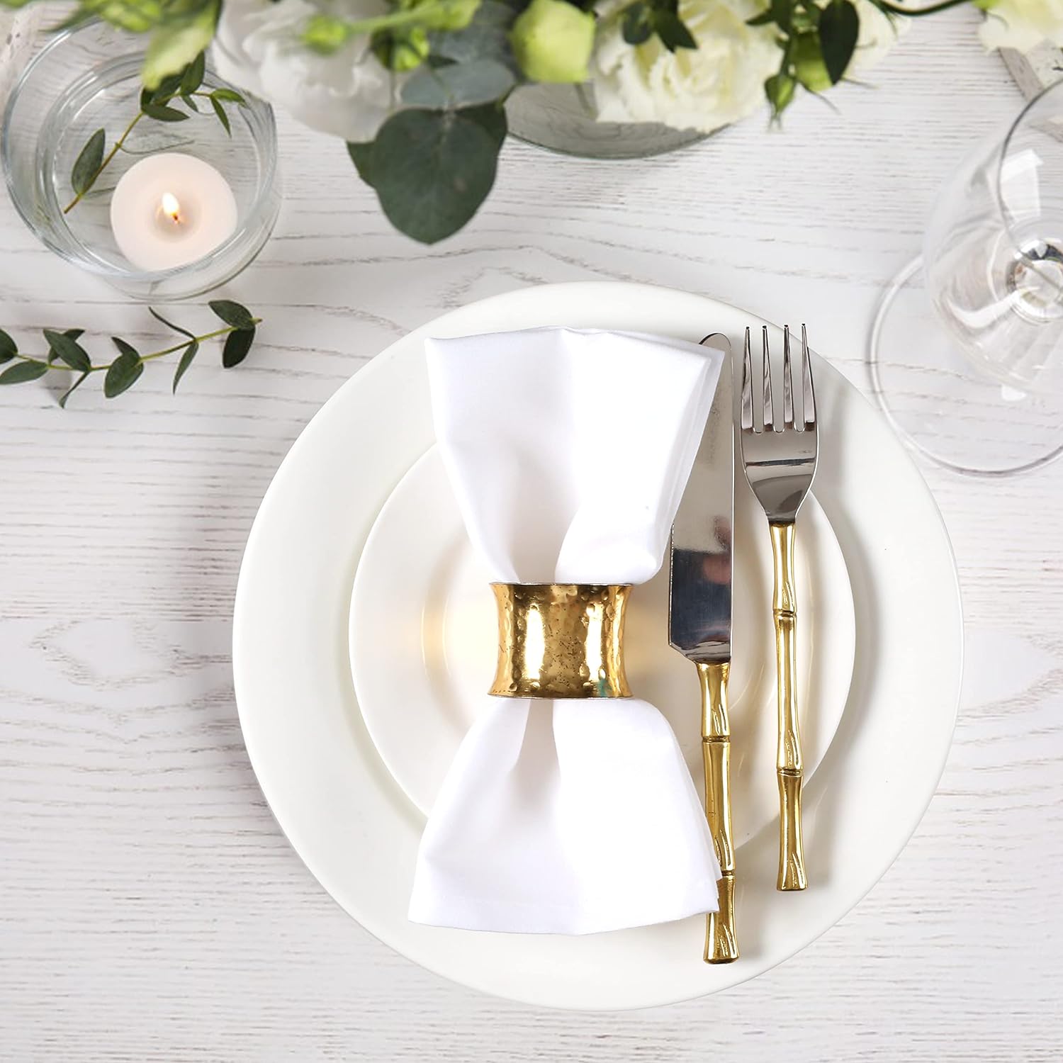 6 Pieces 100% Cotton Dinner Na - مراجعة Linen Napkin Set وسعره