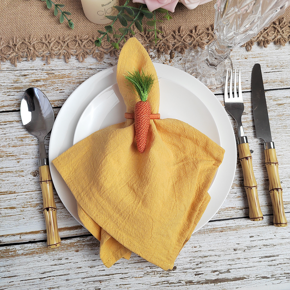 10 PCS Cloth Napkins 40x40cm C - مراجعة Linen Napkin Set وسعره